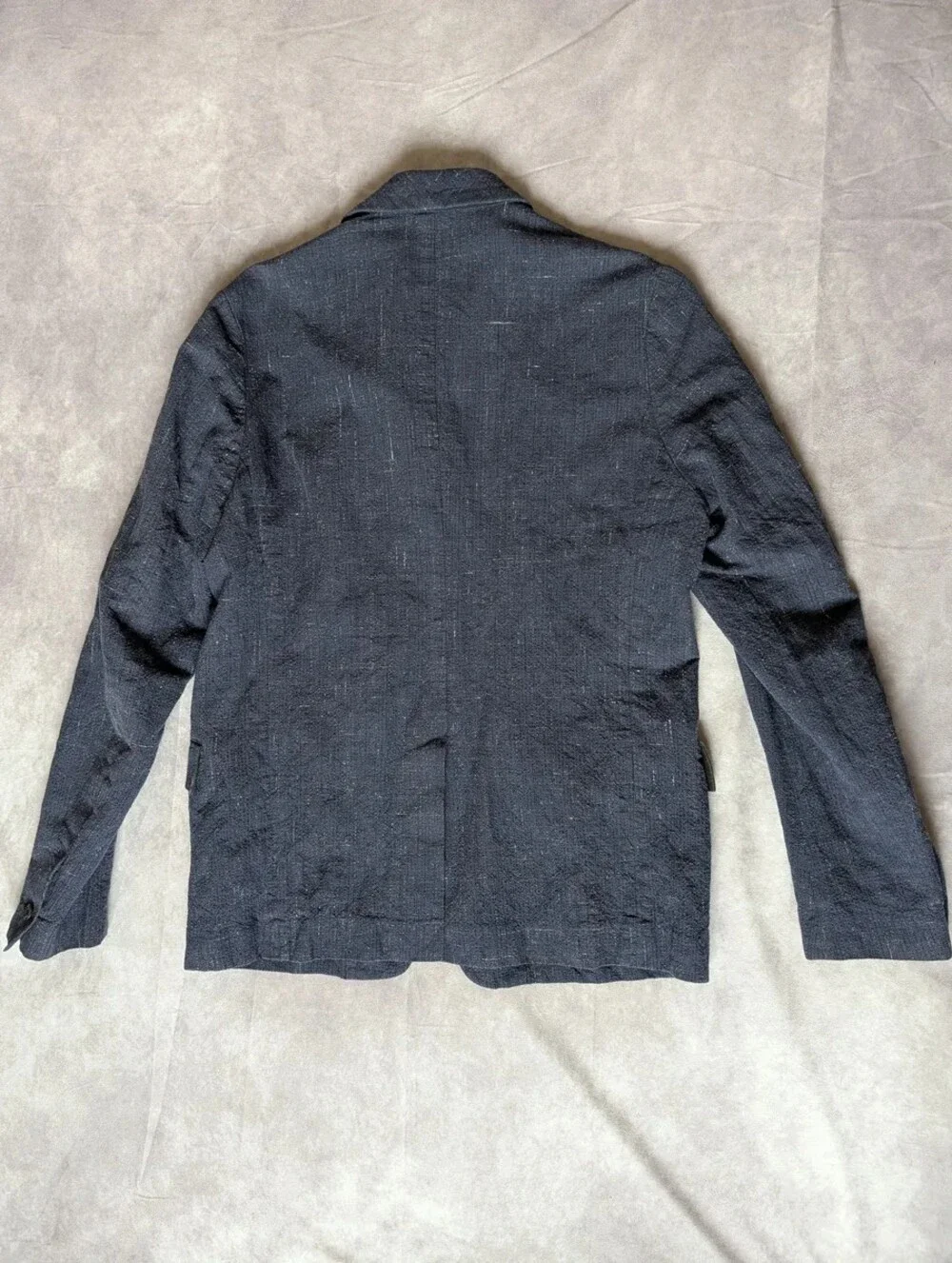Hook Closure Textured Tailored Jacket